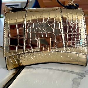 Aldo snake embossed gold purse